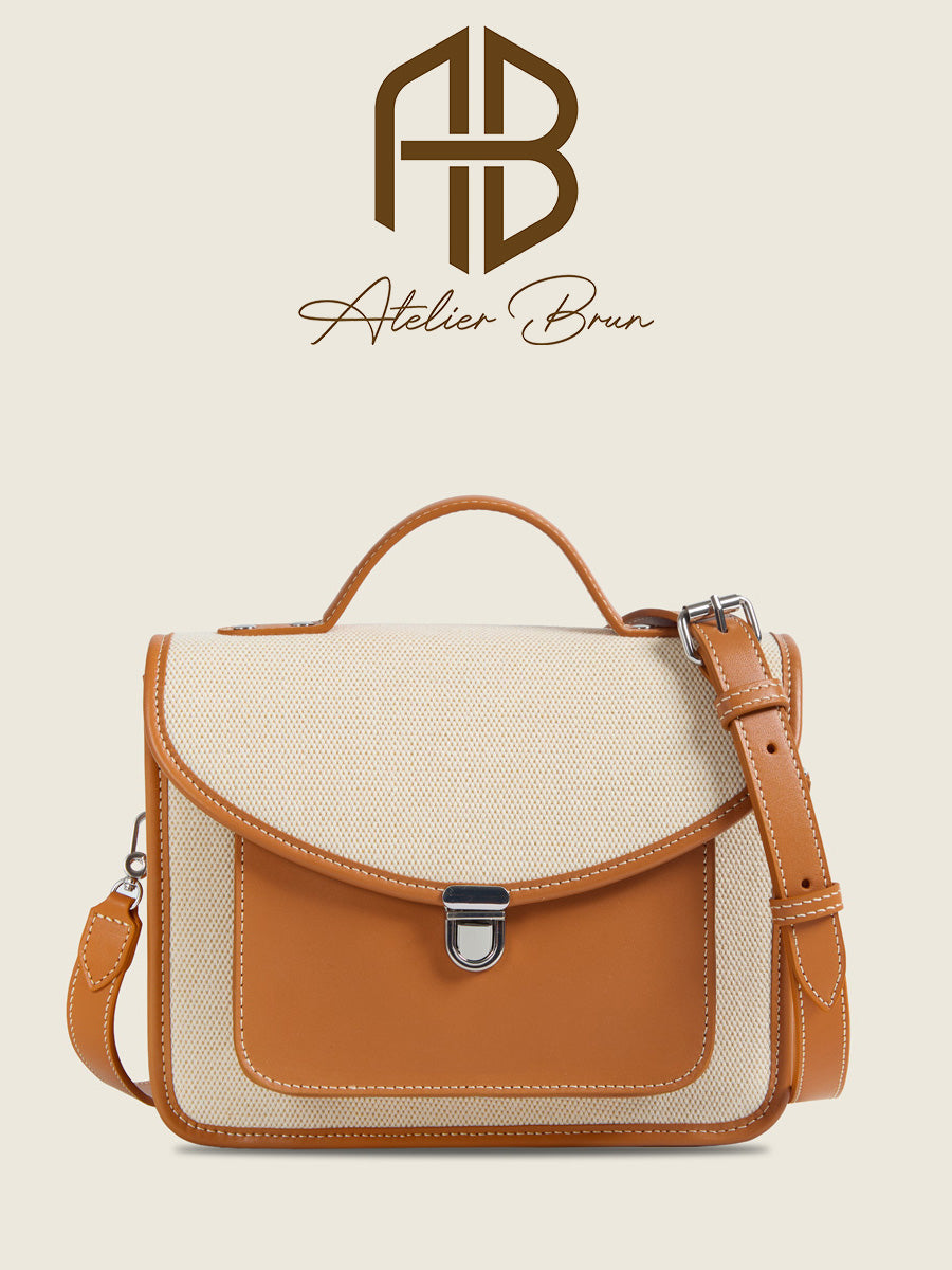 Beige Canvas & Leather Tote – Structured Everyday Carry