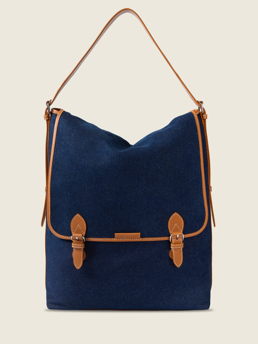XL Denim & Leather Everyday Tote Bag