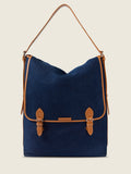 XL Denim & Leather Everyday Tote Bag