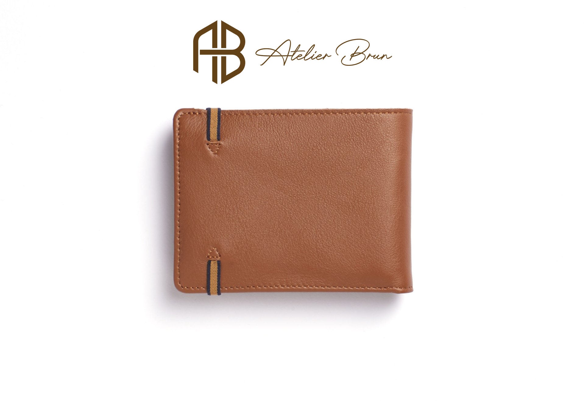 Compact Full-Grain Leather Wallet with Coin Pocket – Cognac