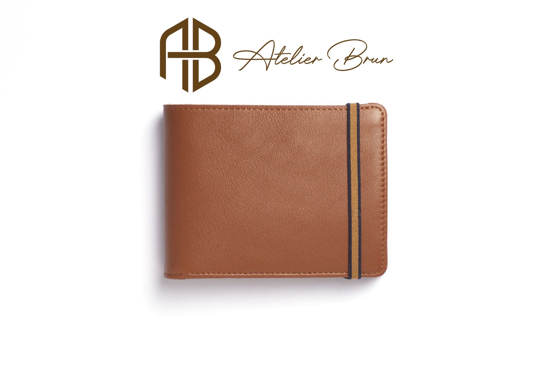 Compact Full-Grain Leather Wallet with Coin Pocket – Cognac